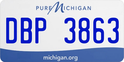MI license plate DBP3863