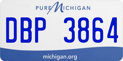 MI license plate DBP3864
