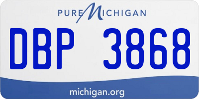 MI license plate DBP3868