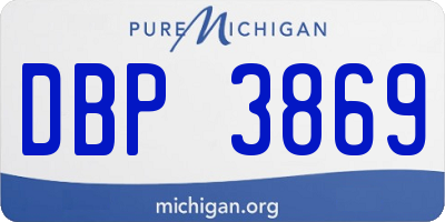 MI license plate DBP3869