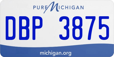 MI license plate DBP3875