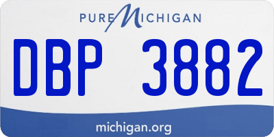 MI license plate DBP3882