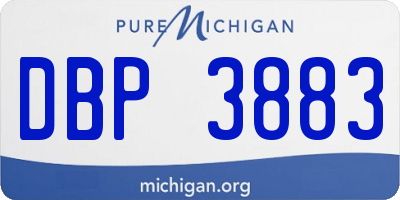 MI license plate DBP3883
