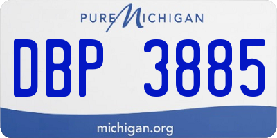 MI license plate DBP3885