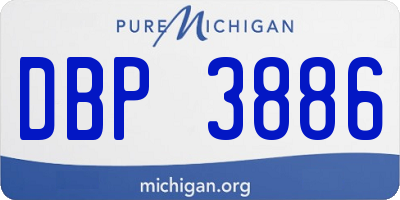 MI license plate DBP3886