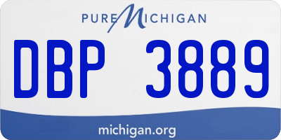 MI license plate DBP3889