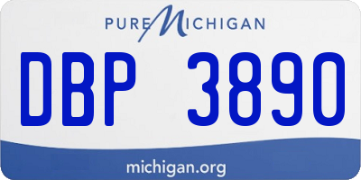 MI license plate DBP3890