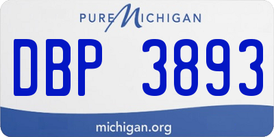 MI license plate DBP3893