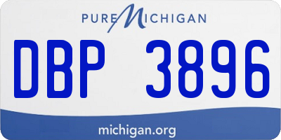 MI license plate DBP3896