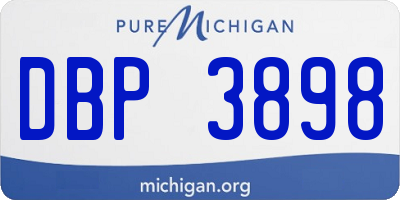 MI license plate DBP3898