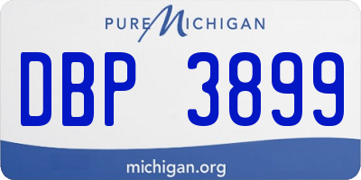 MI license plate DBP3899