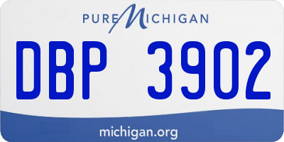 MI license plate DBP3902