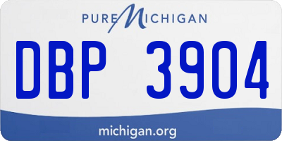 MI license plate DBP3904