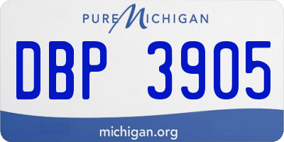 MI license plate DBP3905