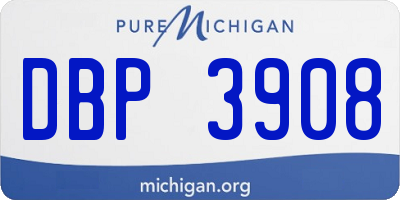 MI license plate DBP3908