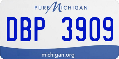 MI license plate DBP3909