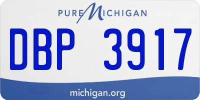 MI license plate DBP3917