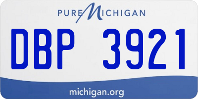 MI license plate DBP3921