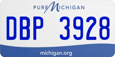 MI license plate DBP3928