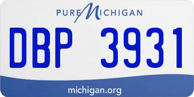 MI license plate DBP3931