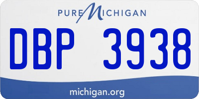 MI license plate DBP3938
