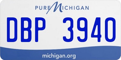 MI license plate DBP3940