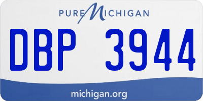 MI license plate DBP3944