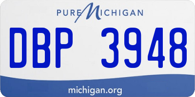 MI license plate DBP3948