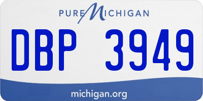 MI license plate DBP3949