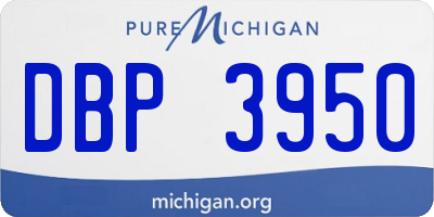 MI license plate DBP3950