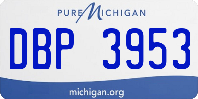 MI license plate DBP3953