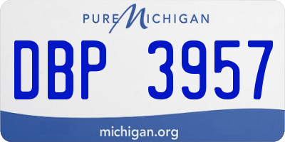 MI license plate DBP3957