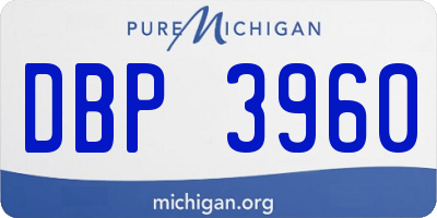 MI license plate DBP3960