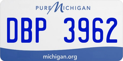 MI license plate DBP3962