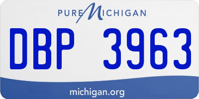 MI license plate DBP3963