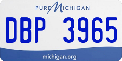 MI license plate DBP3965