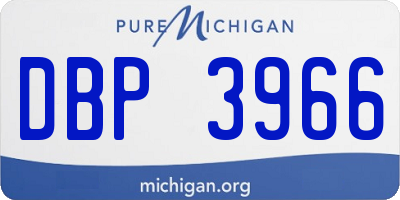 MI license plate DBP3966