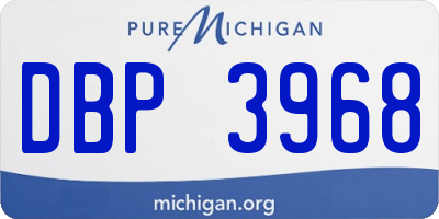 MI license plate DBP3968