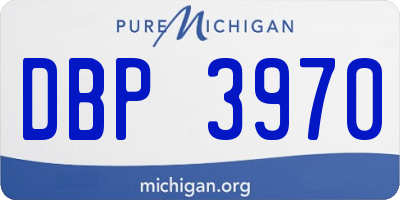 MI license plate DBP3970