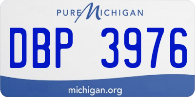 MI license plate DBP3976