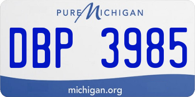 MI license plate DBP3985