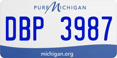 MI license plate DBP3987