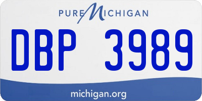 MI license plate DBP3989