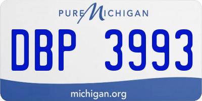 MI license plate DBP3993