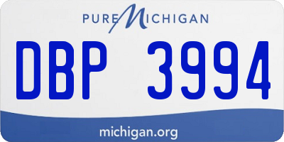 MI license plate DBP3994