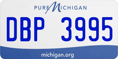 MI license plate DBP3995