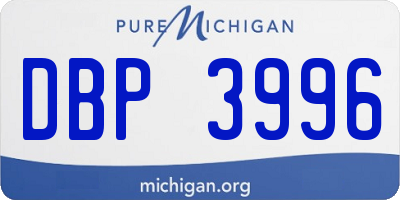 MI license plate DBP3996
