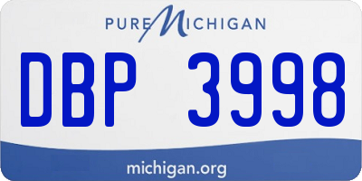 MI license plate DBP3998
