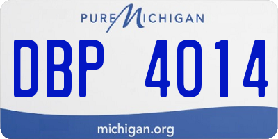 MI license plate DBP4014