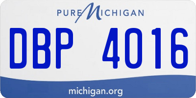 MI license plate DBP4016